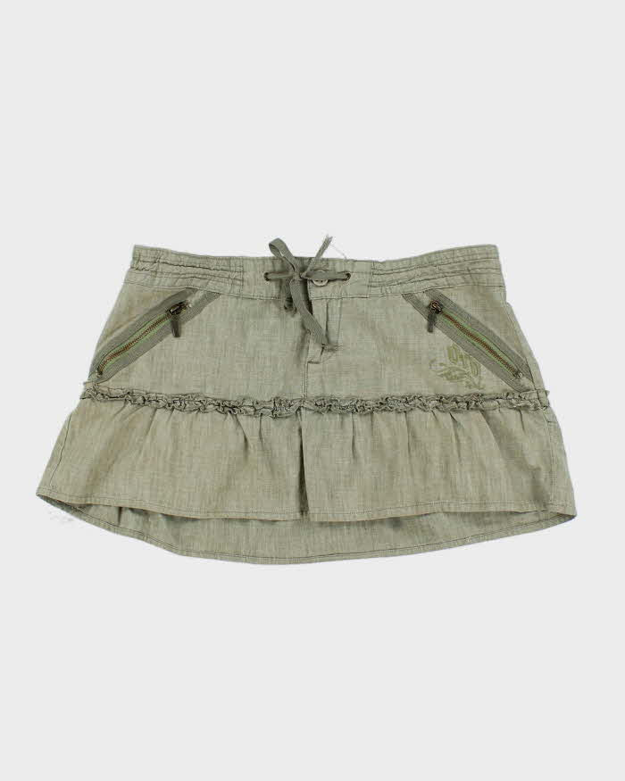 Vintage Y2k 00s Green Mini Skirt - M