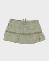 Vintage Y2k 00s Green Mini Skirt - M