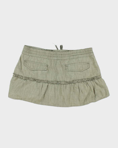 Vintage Y2k 00s Green Mini Skirt - M