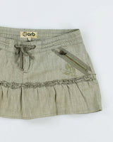 Vintage Y2k 00s Green Mini Skirt - M