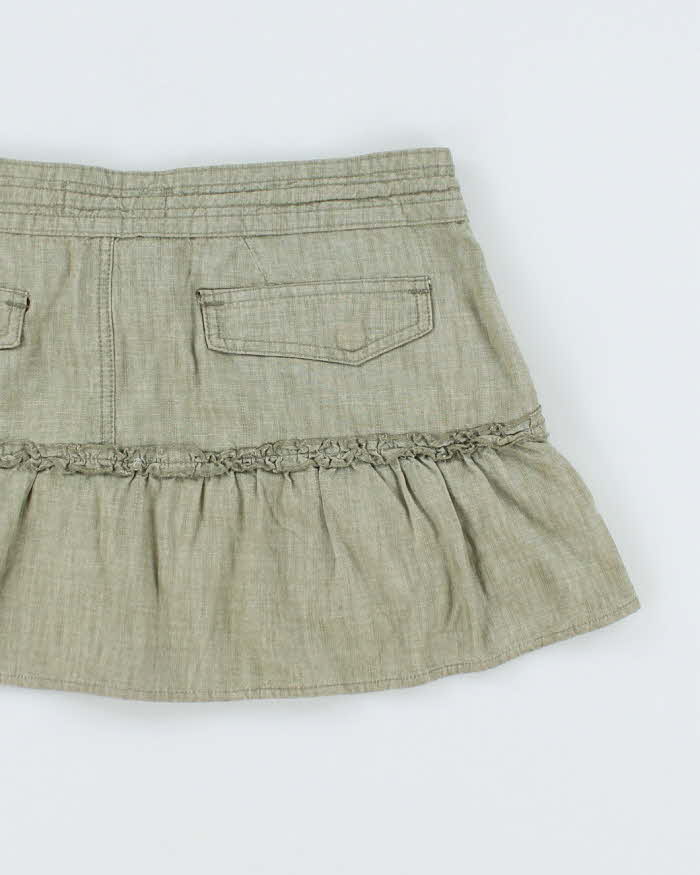 Vintage Y2k 00s Green Mini Skirt - M