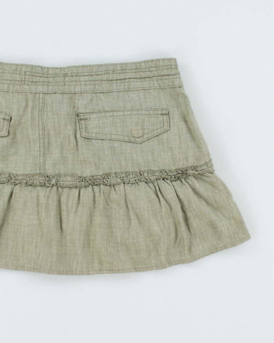 Vintage Y2k 00s Green Mini Skirt - M