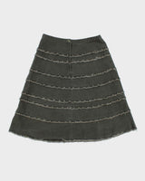 Vintage Y2K Tiered Midi Skirt - S