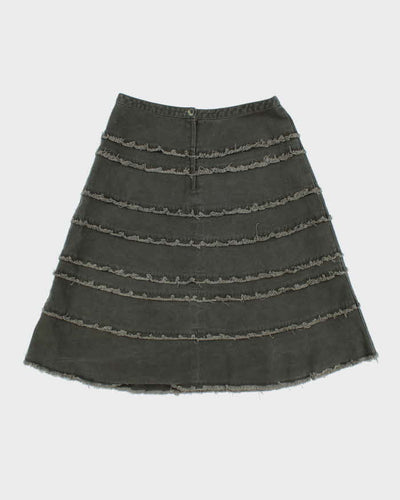 Vintage Y2K Tiered Midi Skirt - S