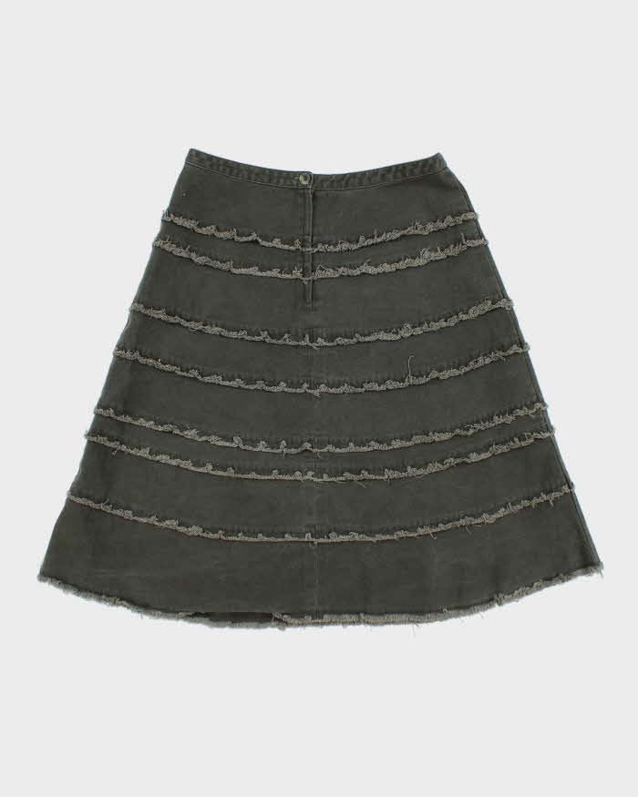 Vintage Y2K Tiered Midi Skirt - S