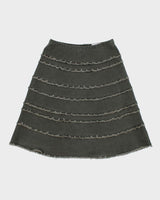 Vintage Y2K Tiered Midi Skirt - S