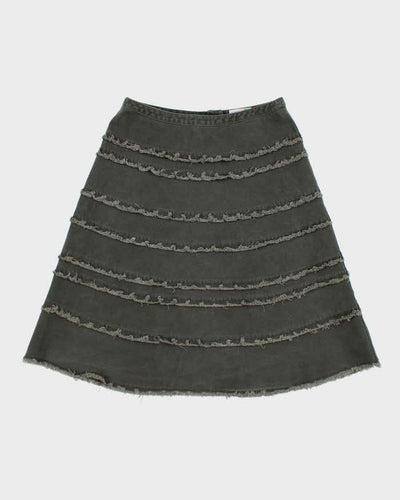 Vintage Y2K Tiered Midi Skirt - S