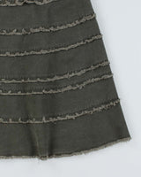 Vintage Y2K Tiered Midi Skirt - S