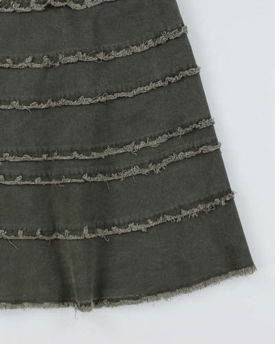 Vintage Y2K Tiered Midi Skirt - S
