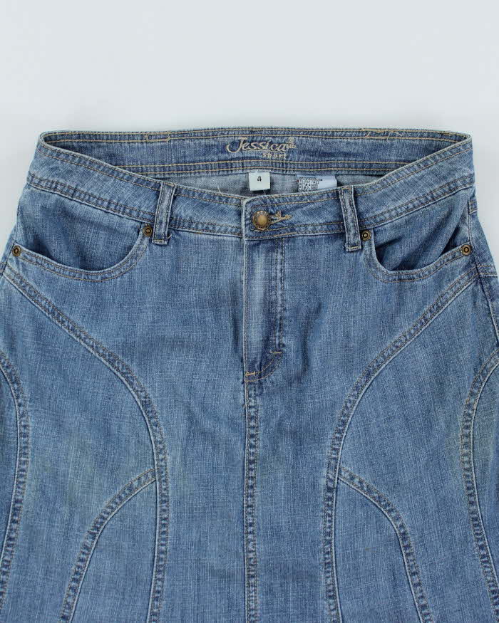 Vintage Y2K Jessica Sport Denim Midi Skirt - S
