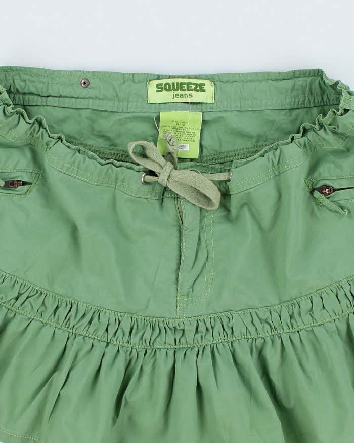 Vintage Y2K Squeeze Jeans Drawstring Mini Skirt - L