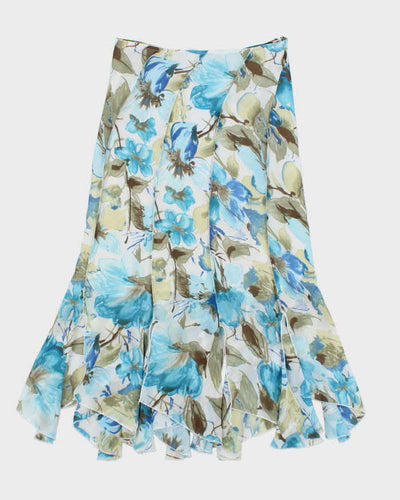 Vintage Floral Ruffle Skirt - XS