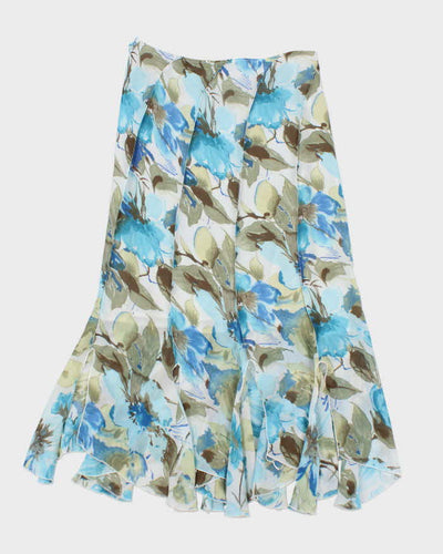 Vintage Floral Ruffle Skirt - XS