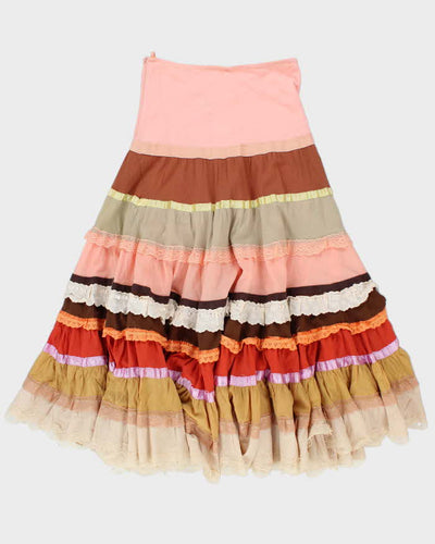 Vintage Tired Ruffle Skirt - S