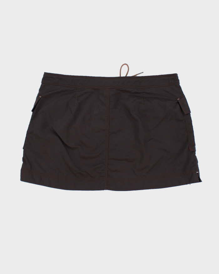 Nautica Brown Nylon Mini Skirt - S