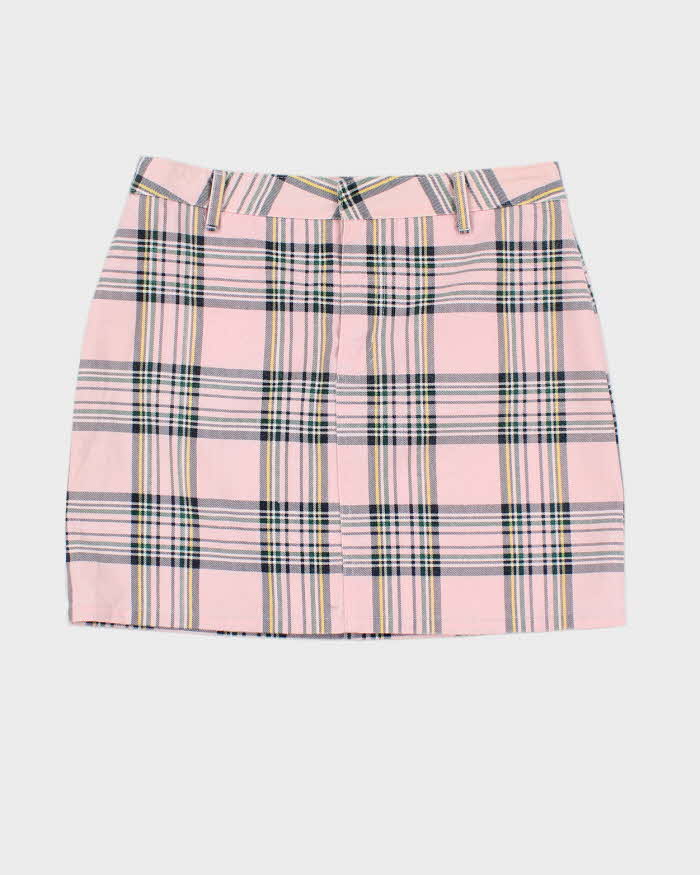 Dickies Pink Check Mini Skirt - M