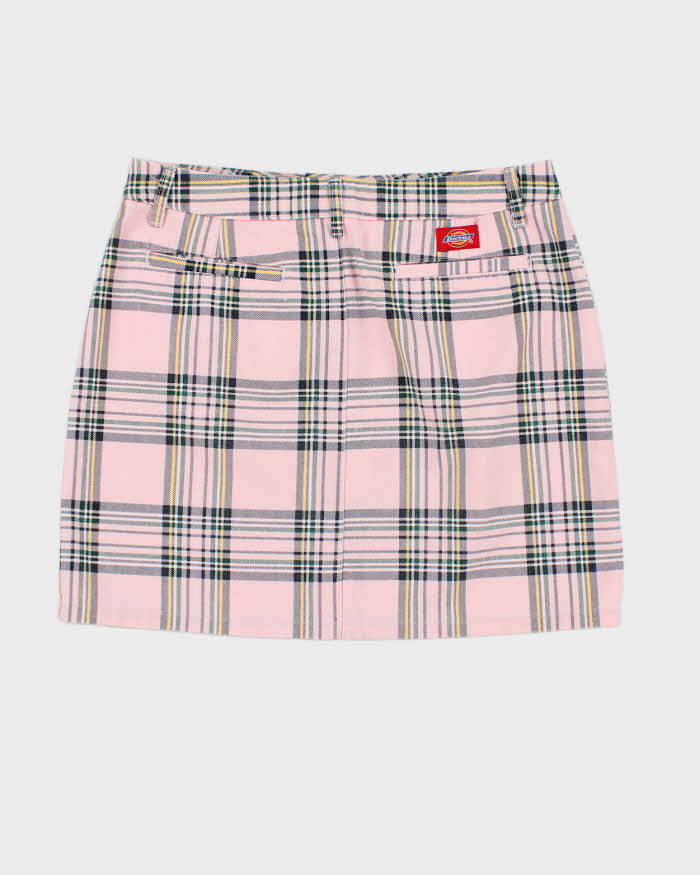 Dickies Pink Check Mini Skirt - M