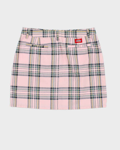 Dickies Pink Check Mini Skirt - M
