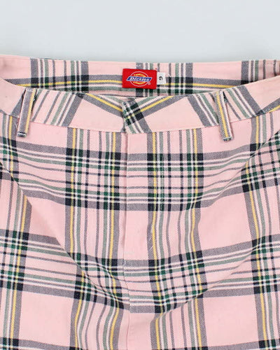 Dickies Pink Check Mini Skirt - M