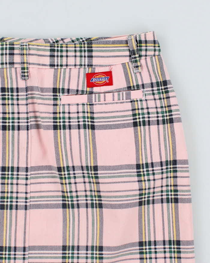 Dickies Pink Check Mini Skirt - M