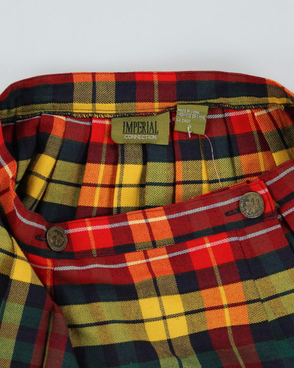 Vintage 90s Imperial Collection Plaid Skirt - S
