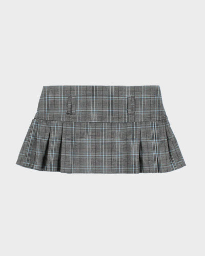 Y2k 00s Digital Clothing Plaid Mini Skirt - M