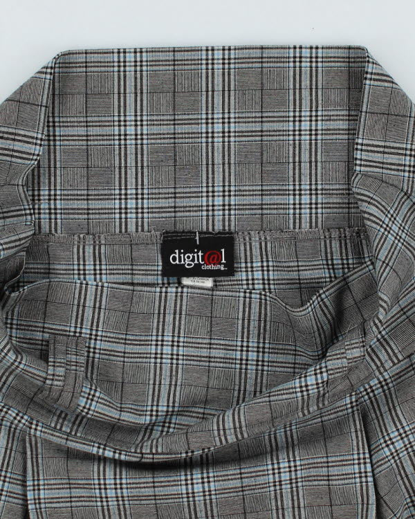 Y2k 00s Digital Clothing Plaid Mini Skirt - M