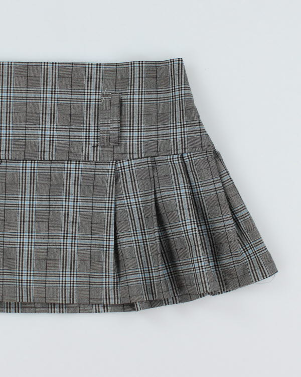 Y2k 00s Digital Clothing Plaid Mini Skirt - M