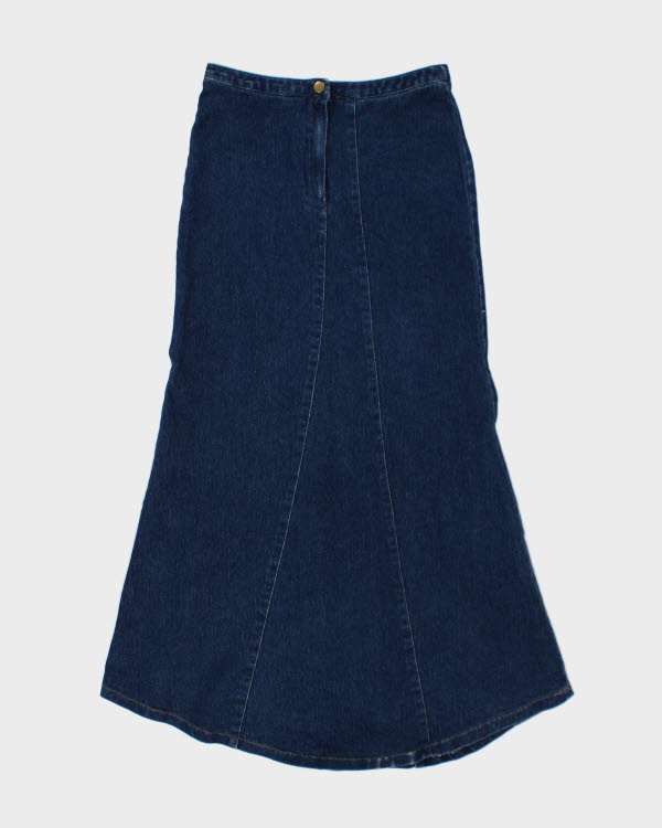 Y2k 00s Denim Fishtail Denim Skirt - S