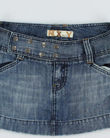 Y2k 00s Roxy Denim Mini Skirt - M