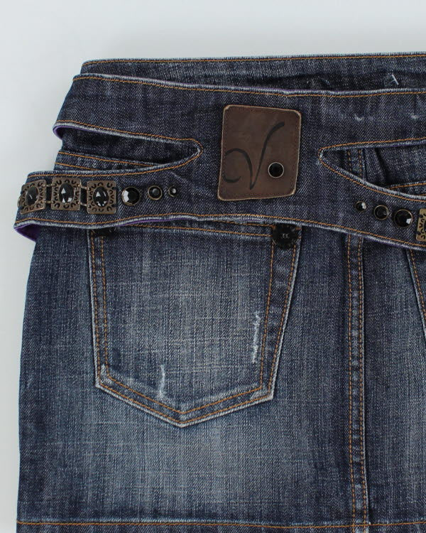 Y2k 00s Vigoss Mini Denim Skirt - S