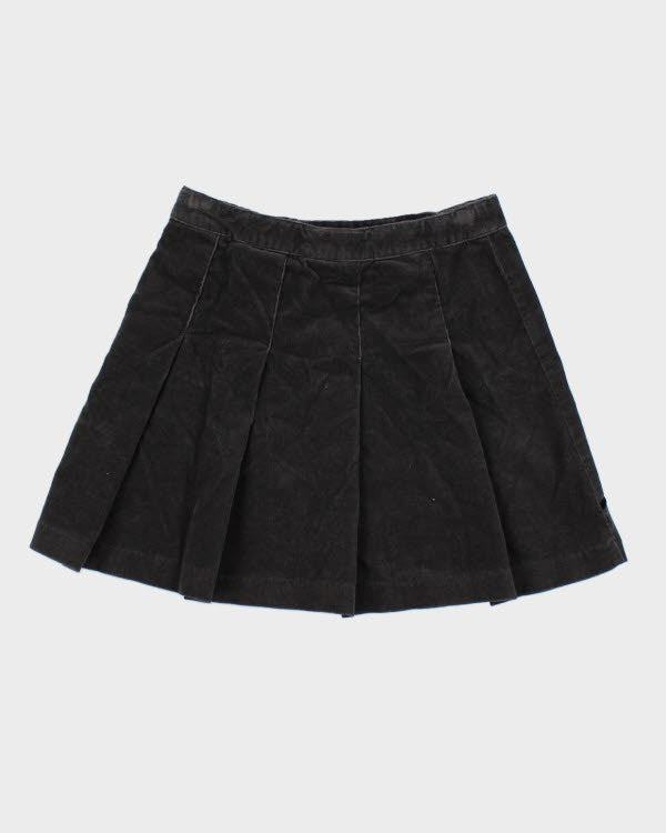 Y2k 00s Corduroy Embroidered Wrap Skirt - XS