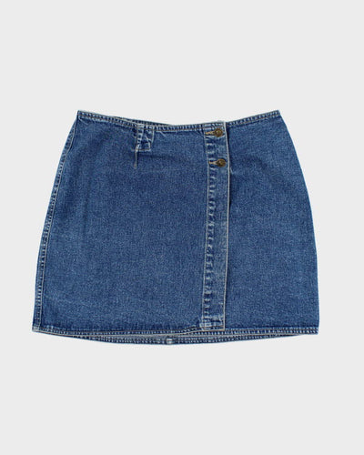 Vintage Y2k 00s Attitude Denim Wrap Skirt - S
