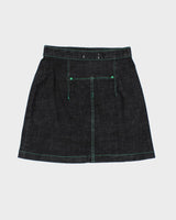 Y2k 00s Black Denim Skirt - M