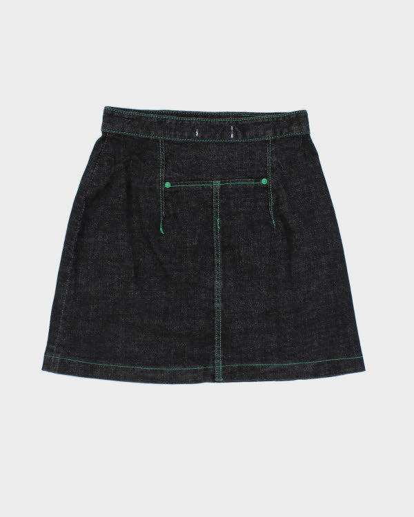 Y2k 00s Black Denim Skirt - M