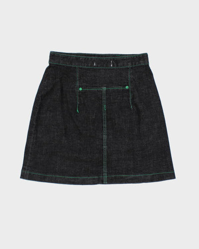 Y2k 00s Black Denim Skirt - M