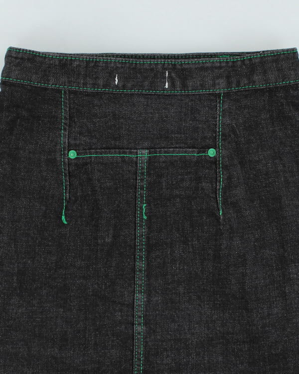 Y2k 00s Black Denim Skirt - M