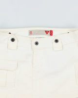 Y2k 00s Guess White Denim Mini Skirt - S