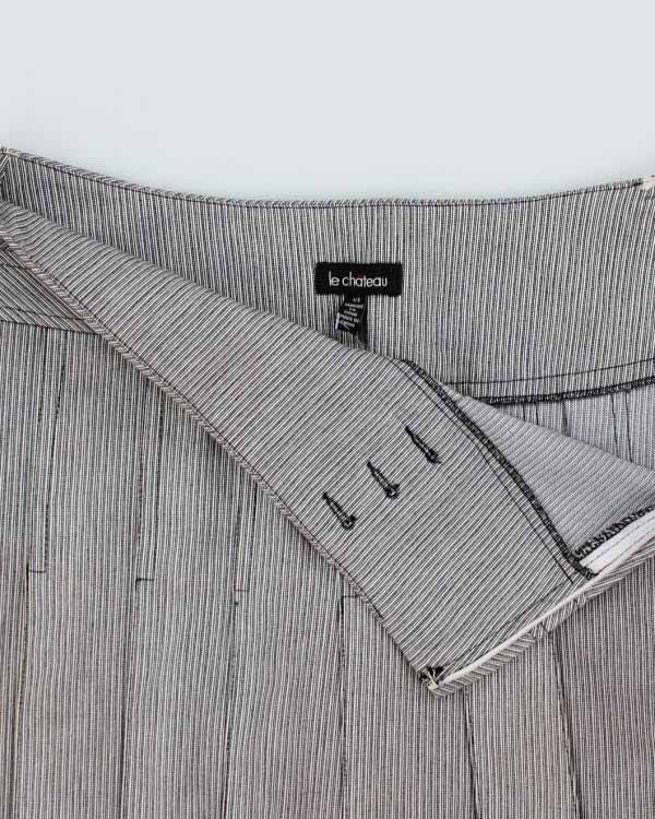 Y2k 00s Le Chateau Stripe Pleated Skirt - XS