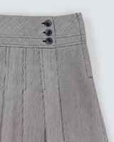 Y2k 00s Le Chateau Stripe Pleated Skirt - XS