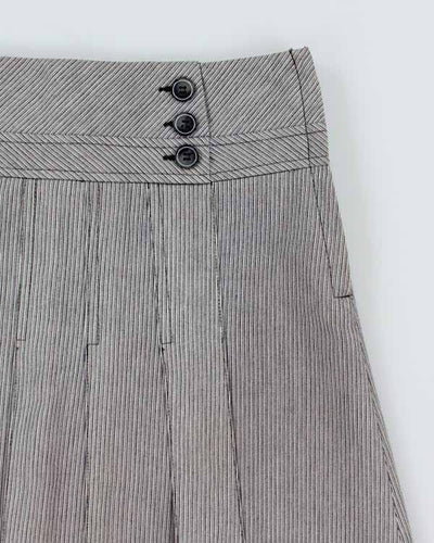 Y2k 00s Le Chateau Stripe Pleated Skirt - XS