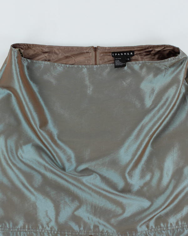 Y2k 00s Spanner Iridescent Cargo Skirt - M