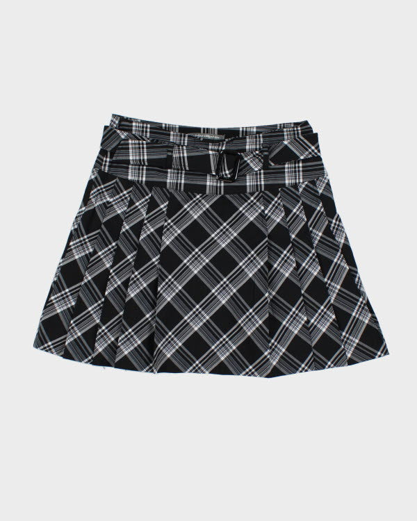 Y2k 00s Pleated Checked Skirt - S