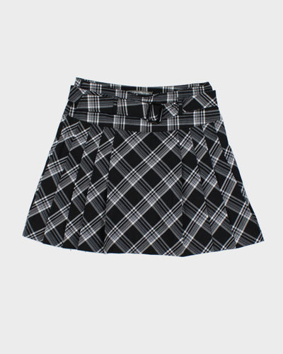 Y2k 00s Pleated Checked Skirt - S