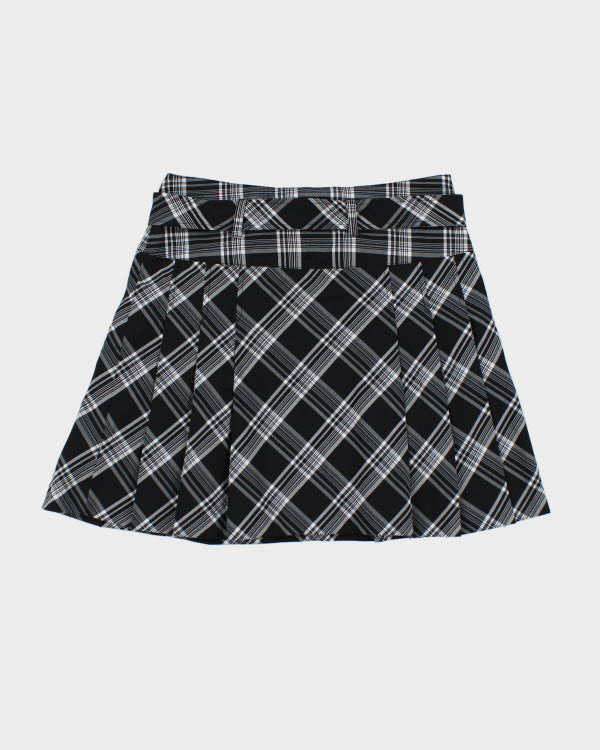 Y2k 00s Pleated Checked Skirt - S