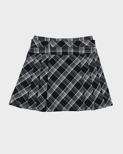 Y2k 00s Pleated Checked Skirt - S
