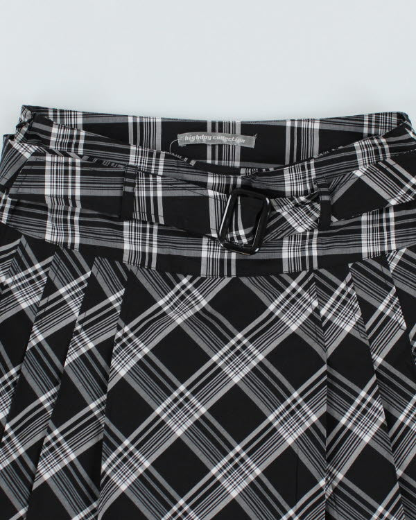 Y2k 00s Pleated Checked Skirt - S