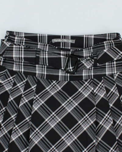 Y2k 00s Pleated Checked Skirt - S