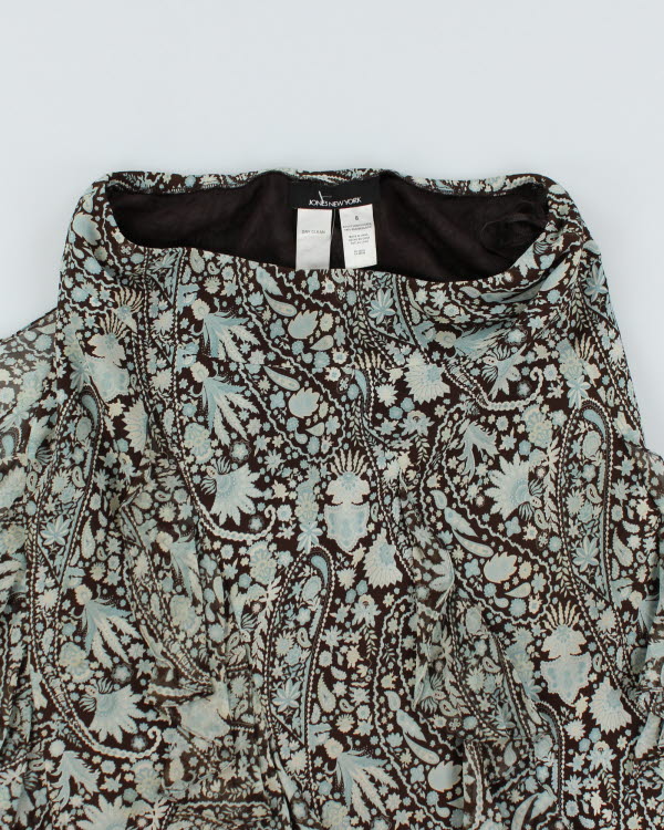 Jones New York Silk Ruffle Skirt - S