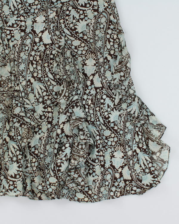 Jones New York Silk Ruffle Skirt - S